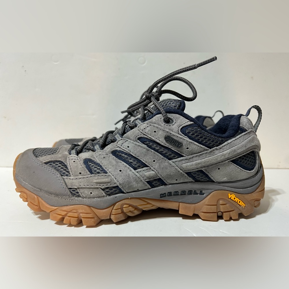 Merrell Moab 2 Waterproof Hiking Trail Shoe Gum Bottom J998753 Men’s 9.5 Gray